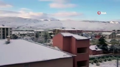  Erzurum beyaza büründü 