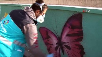 sanat eseri -  Bu ressamın tuvali, kentin boş duvarları  Videosu