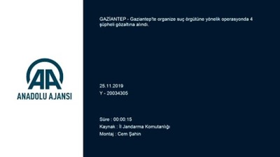 suc orgutu operasyonu - Organize suç örgütü operasyonu: 4 gözaltı - GAZİANTEP  Videosu