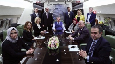 manipulasyon -  Cumhurbaşkanı Erdoğan, Katar dönüşü uçakta açıklamalarda bulundu  Videosu