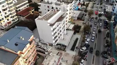  - Arnavutluk’ta deprem bölgesi havadan görüntülendi
- Otel enkazında kalan 1 kişiyi kurtarma çalışmaları sürüyor