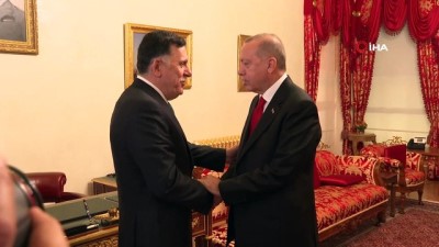  Cumhurbaşkanı Erdoğan, Sarraj’ı kabul etti