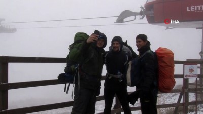  Erciyes'te kar sevinci 