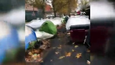 yasadisi gocmen -  - Fransız polisi Paris’teki göçmen kampını tahliye etti  Videosu