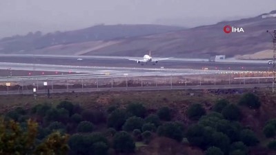 hava ulasimi -  Şiddetli lodos İstanbul Havalimanı’nda uçuşları etkilemedi  Videosu