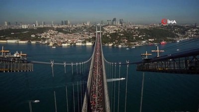 İstanbul Maratonu havadan böyle görüntülendi 