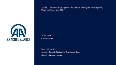 Parmağa sıkışan yüzüğü itfaiye eri çıkardı - DENİZLİ 