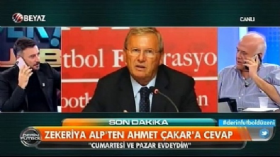 beyaz futbol - Zekeriya Alp'ten Ahmet Çakar'a cevap!  Videosu