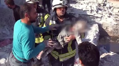 cocuk hastanesi - İdlib'e hava saldırıları: 8 ölü Videosu