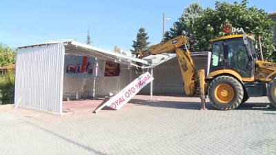 kacak yapilasma -  Ruhsatsız iş yeri yıkıldı  Videosu