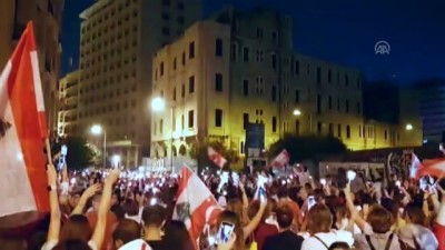 hukumet karsiti - Lübnan'da gösteriler dün gece de devam etti - BEYRUT Videosu