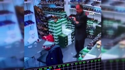  Fatih’te ayakkabı mağazasında hırsızlık kamerada 