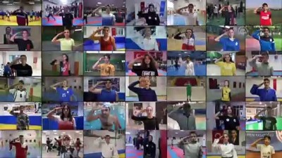 Genç sporculardan Mehmetçiğe destek - ANKARA