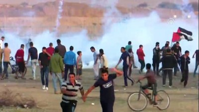 mermi - İsrail askerleri Gazze Şeridi sınırında 38 Filistinliyi yaraladı (2) - GAZZE Videosu