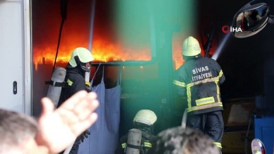 gokyuzu -  Sivas’ta fabrika yangını  Videosu
