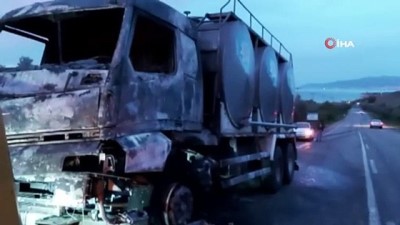 tahkikat -  Süt kamyonu alevlere teslim oldu  Videosu