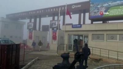 feribot seferleri -  Çanakkale Boğazı'nda yoğun sis sebebiyle feribot seferleri iptal edildi  Videosu