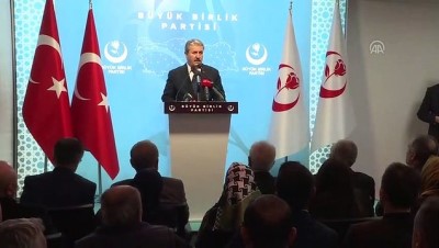 BBP Genel Başkanı Destici: '(Doğu Akdeniz) Avrupa Birliği'nin yaptığı açıklamalar bizi bağlamaz' ANKARA 