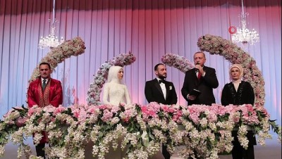  Cumhurbaşkanı Erdoğan, Bakan Turhan’ın oğlunun nikah şahidi oldu