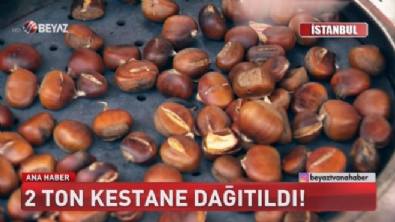 2 ton kestane dağıtıldı