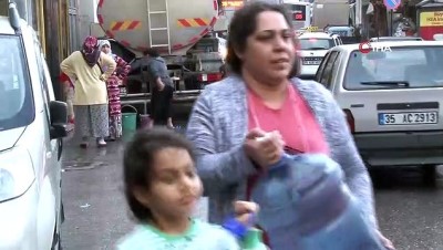 damacana -  İzmirliler su kuyruğunda... 60 saat sürecek kesinti nedeniyle İzmir'de tanker kuyruğu Videosu