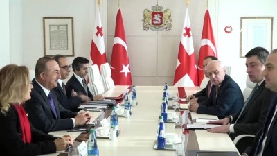 aria -  - Bakan Çavuşoğlu, Gürcistan Başbakanı Gakharia ile görüştü  Videosu