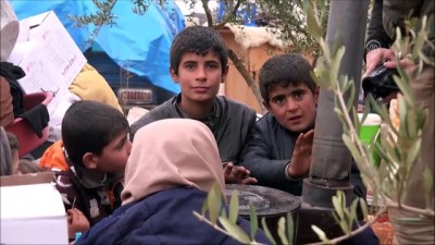 yazili aciklama - İdlib'den göç eden aileler çadırlara yerleştiriliyor Videosu