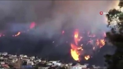 siddetli ruzgar -  - Şili’deki yangınlarda 120 ev yandı  Videosu