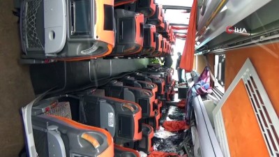 yolcu otobusu -  Karaman'da yolcu otobüsü devrildi: 25 yaralı  Videosu