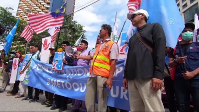 Malezya'da Uygur Türklerine destek gösterisi - KUALA LUMPUR 