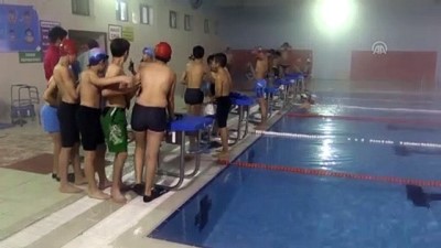 Ağrı'da geleceğin şampiyon yüzücüleri yetişiyor 