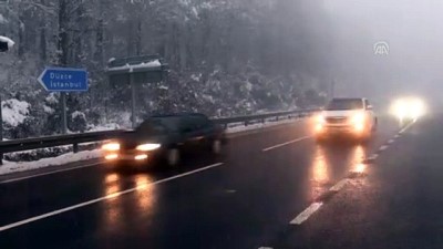 yakin takip - Bolu Dağı'nda kar yağışı etkili oluyor - DÜZCE Videosu