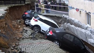 istinat duvari -  Kartal’da çöken istinat duvarı havadan görüntülendi  Videosu