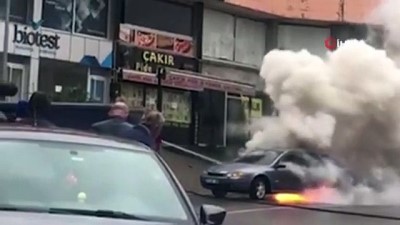 felaket -  Rize'de seyir halindeki araç alev alev yandı  Videosu