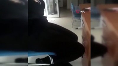  Erkek memurdan kadın güvenlik görevlilerine şiddet kamerada 