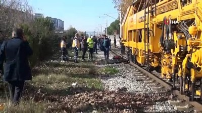 gesi -  Raylara düşen kadın demiryolu bakım aracının altında can verdi Videosu