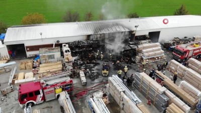 yangin yeri -  Çatalca’da fabrika yangını  Videosu