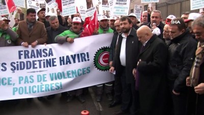  HAK - İŞ'ten Fransa Büyükelçiliği önünde eylem 