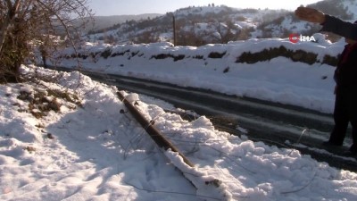yagan -  Kar direkleri devirdi, köy ve mezralar elektriksiz kaldı  Videosu