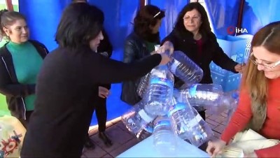 geri donusum -  5 pet şişe getirene 1 bez torba kampanyası  Videosu