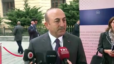 Dışişleri Bakanı Mevlüt Çavuşoğlu, gazetecilerin sorularını yanıtladı - BÜKREŞ 