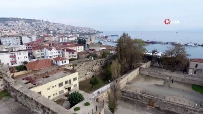 kopek baligi -  'Anadolu'nun Alkatraz'ı Tarihi Sinop Cezaevi havadan görüntülendi  Videosu