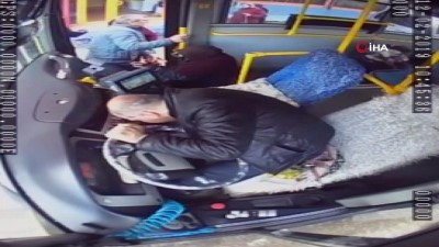  Gaziantep'teki doğal gaz patlamasına rögar kapağının üzerinde yakalanan halk otobüsünde yaşanalar kamerada