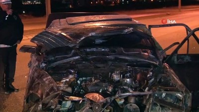  Sivas'ta takla atan otomobil metrelerce sürüklendi: 3 yaralı