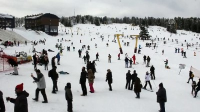 gunesli - Uludağ'da sömestir ve hafta sonu yoğunluğu - BURSA  Videosu