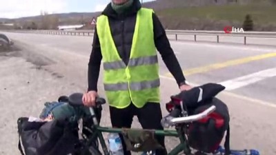 dogus -  Bisikletiyle Japonya’ya giden İngiliz, Türkiye rotasında  Videosu