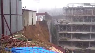 istinat duvari - Sarıyer'de toprak kayması - İSTANBUL  Videosu