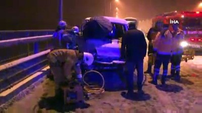  Kuzey Marmara otoyolunda feci kaza: 2 yaralı 