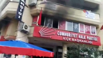 olta -  CHP Bulancak İlçe Başkanlığı'nda yangın Videosu
