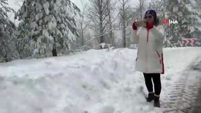 kar yagisi -  Kaz dağlarının eşsiz kar manzarası havadan görüntülendi  Videosu